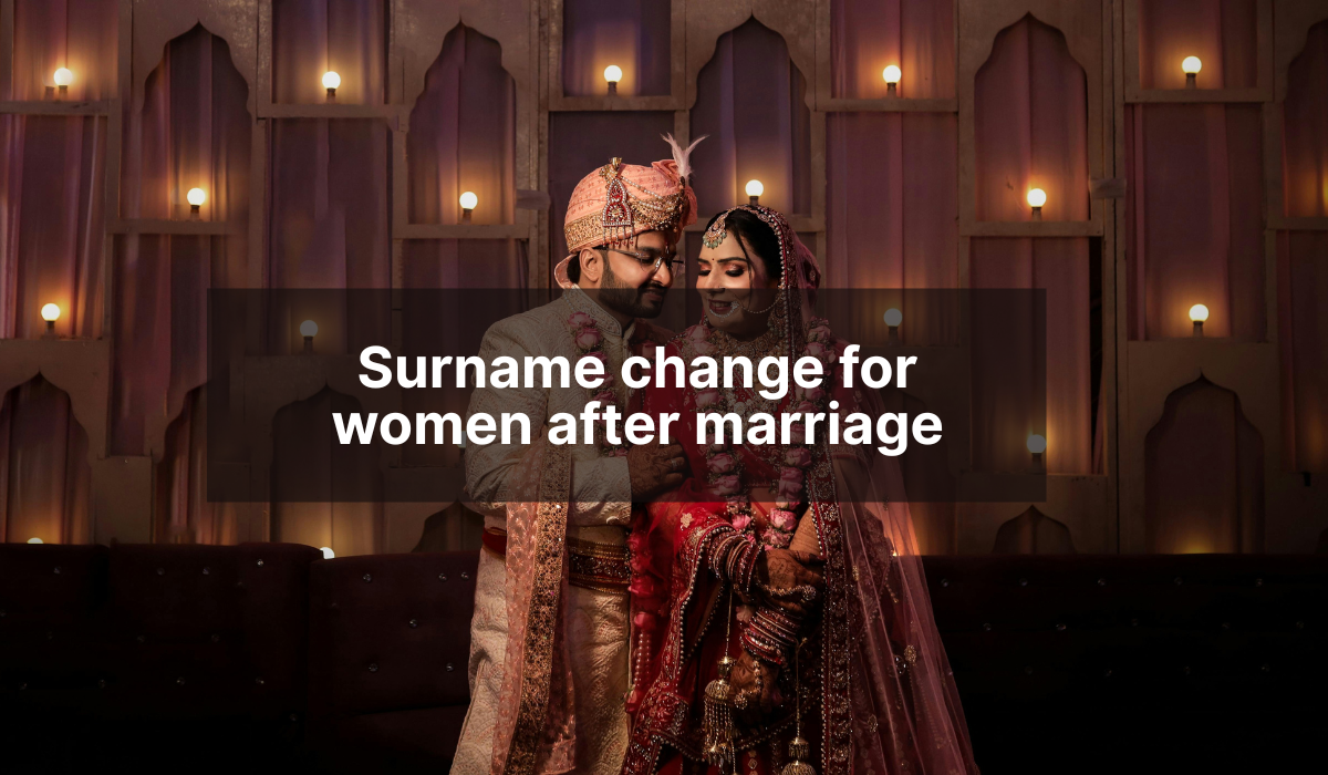 how to change surname after marriage