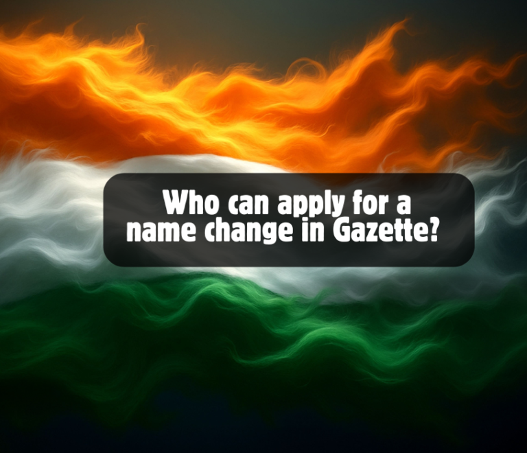 Who can apply for a name change in Gazette