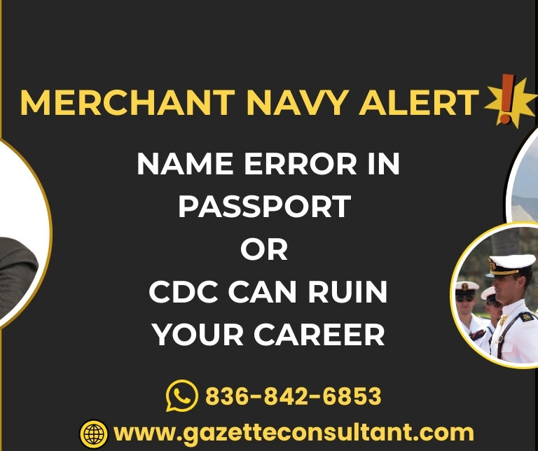 Name Error in Passport or CDC Can Ruin Your Career