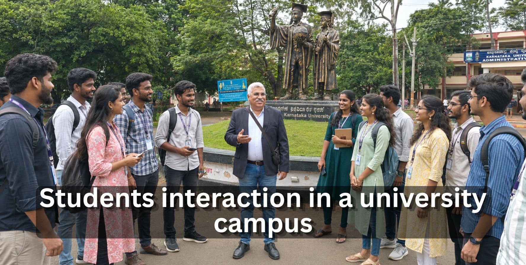 Students_interaction_in_a_university_campus_karnataka